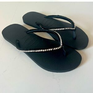 Havaianas sandals rhinestones NWT